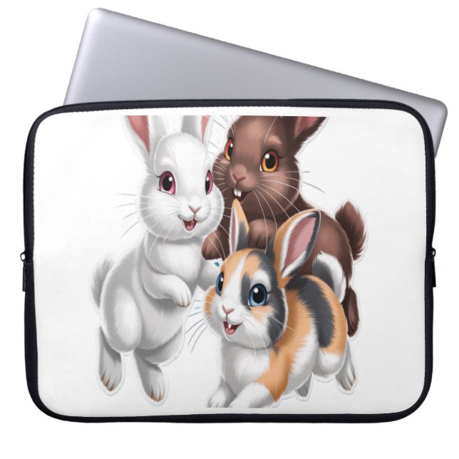 Capa Para Notebook Rabbit family  (Frente)