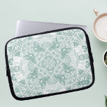 Capa Para Notebook Rabbits Mandala<br><div class="desc">Procurando um gabinete de na moda e laptop personalizado que manterá seu dispositivo protegido enquanto mostra seu estilo exclusivo? Não olhe mais do que nosso laptop mandala de coelhos desenhados à mão! Apresentando um belo e intrincado design de coelhos de vassoura e flores de primavera padronizados em uma mandala este...</div>