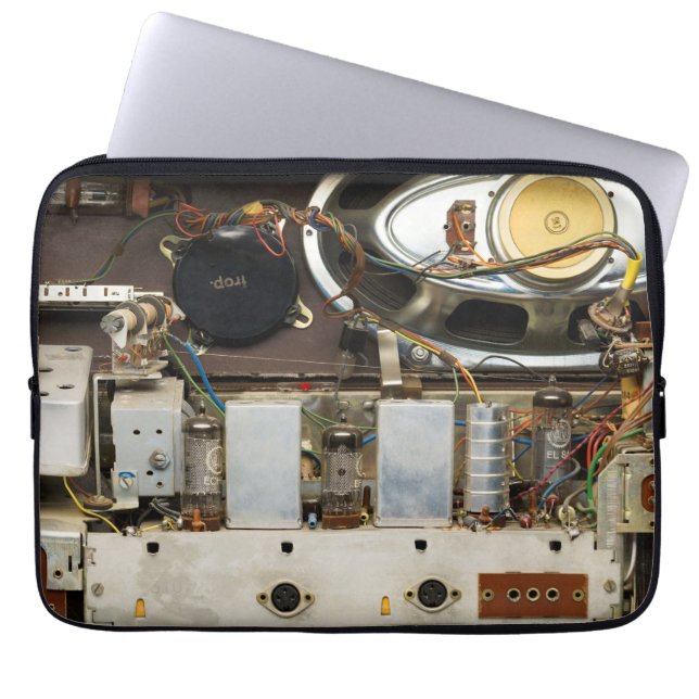 Capa Para Notebook Rádio do tubo de vídeo retrô (Frente)