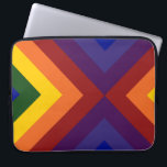 Capa Para Notebook Rainbow Chevrons<br><div class="desc">Celebre seu Orgulho LGBT ou amor de cor com um arco-íris geométrico. Uma série de chevrons vermelhos,  laranja,  amarelo,  verde,  azul,  índigo e violeta convergem nesse padrão geométrico original,  em negrito. Imagem criada digitalmente. Copyright © 2012 Claire E. Skinner. Todos os direitos reservados.</div>