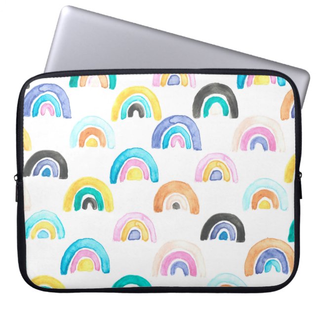 Capa Para Notebook Rainbow infantil, Padrão de Crianças Aquecidas. (Frente)
