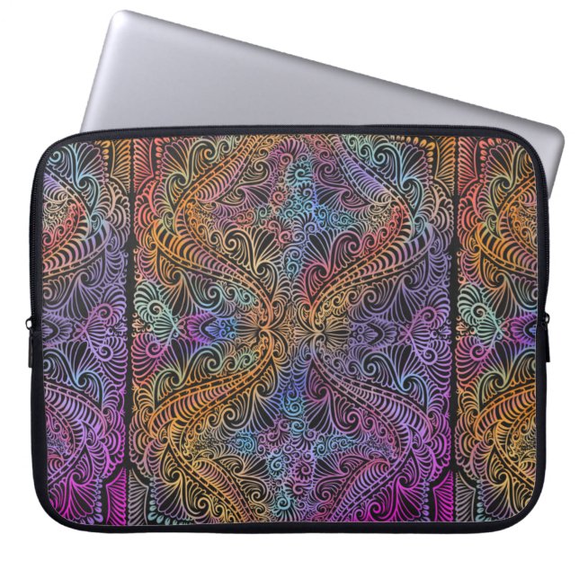 Capa Para Notebook Rainbow Kaleidoscope Mandala (Frente)