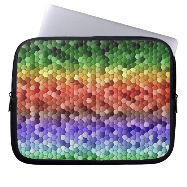 Capa Para Notebook Rainbow Mosaic Pattern (Frente)