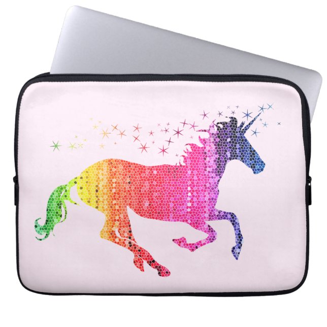 Capa Para Notebook Rainbow Pink Unicorn (Frente)