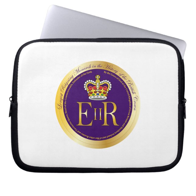 Capa Para Notebook Rainha Elizabeth II reinante (Frente)