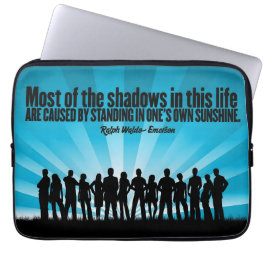 Capa Para Notebook Ralph Waldo Emerson Citação Inspiracional "Sombras