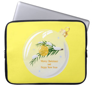 Capa Para Notebook Ramificação de Natal decorada em bauble