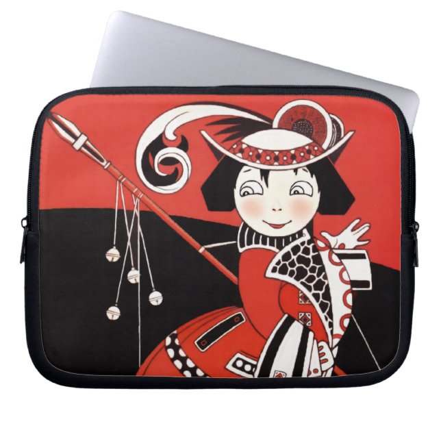 Capa Para Notebook Rapariga em Vermelho (Frente)