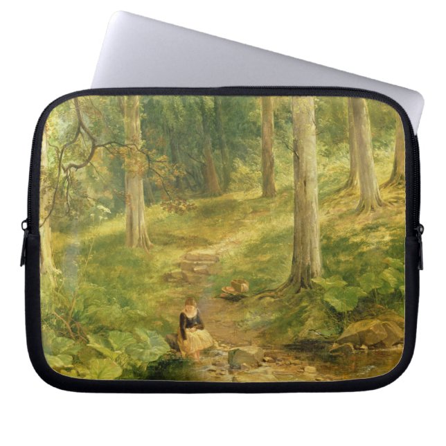 Capa Para Notebook Rapariga que banha seus pés (Frente)