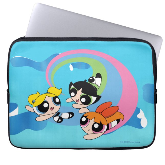 Capa Para Notebook Raparigas Powerpuff Voam Através Do Céu (Frente)