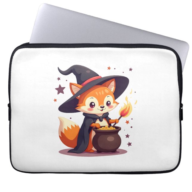 Capa Para Notebook Raposa-bruxa-corcunda - Teto-do-Halloween (Frente)