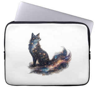 Capa Para Notebook Raposa Celestial Animal de Fantasia Cósmica