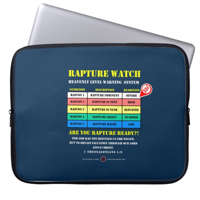 Capa Para Notebook Rapture Alert Levels (Frente)