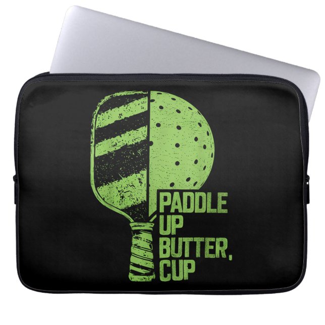 Capa Para Notebook Ráquete de Pickleball Engraçada Up Butter Cup (Frente)