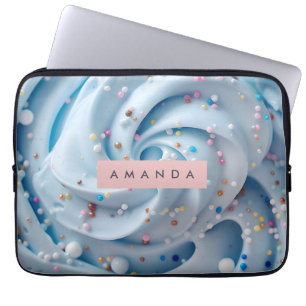 Capa Para Notebook Raspas de Frosting Batido Azul Personalizado