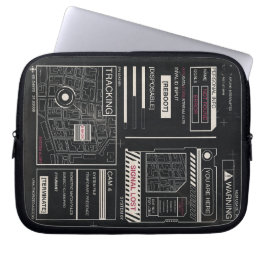 Capa Para Notebook Rastreamento - Design de Streetwear Techno-Brutali