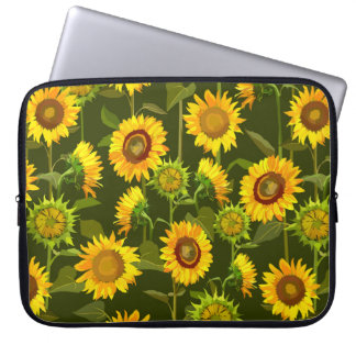Capa Para Notebook Rastreio de verão de Sunflores