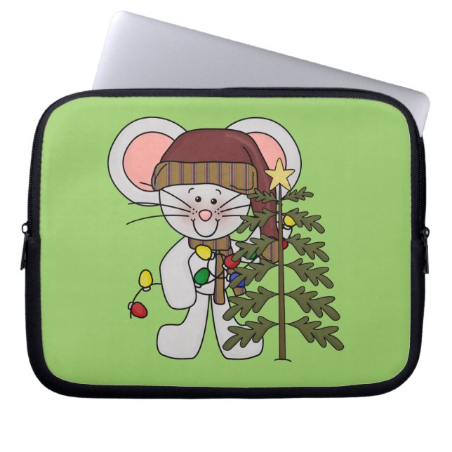 Capa Para Notebook Rato do Natal que decora a árvore (Frente)