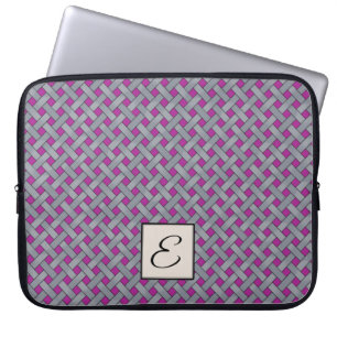 Capa Para Notebook Rattan de prata tecido a rosa personalizado com mo