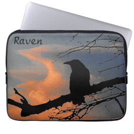Capa Para Notebook Raven Sunset Tree and Clouds