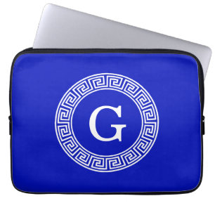Capa Para Notebook Real Azul Wt Chave Grega Rnd Frame Monograma Inici