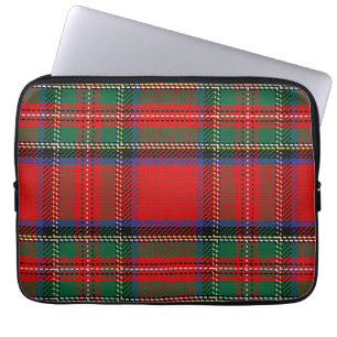 Capa Para Notebook Real Stewart vermelho e verde Escots tartan