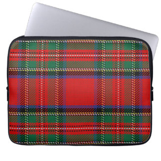 Capa Para Notebook Real Stewart vermelho e verde Escots tartan
