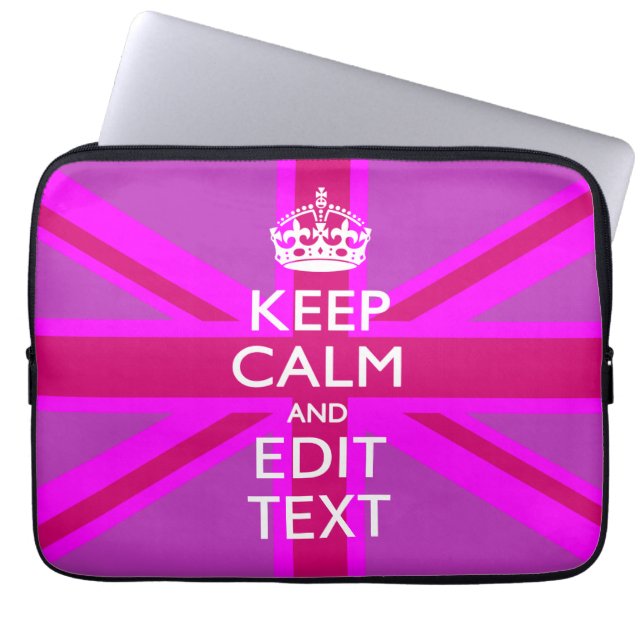 Capa Para Notebook Receba seu texto tranquilo sobre a tomada Fuchsia  (Frente)