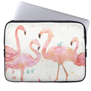 Capa Para Notebook Recolhimento tropical de dos flamingos