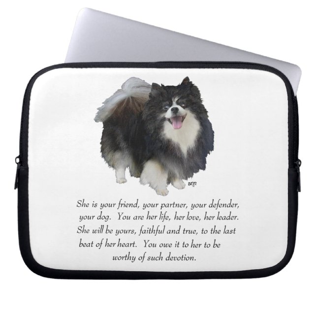 Capa Para Notebook Recordação de Pomerânia Fêmea (Frente)