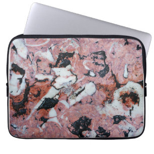 Capa Para Notebook Red and Black Brecciated Marble Stone Texture with