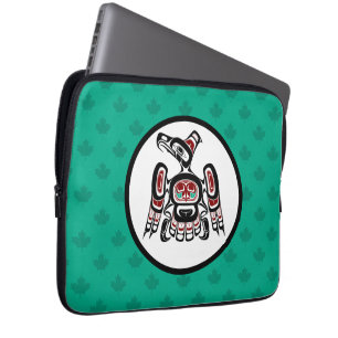 Capa Para Notebook Red Black Kaigani Thunderbird Americano