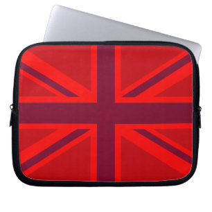 Capa Para Notebook Red Color Background British Union Jack