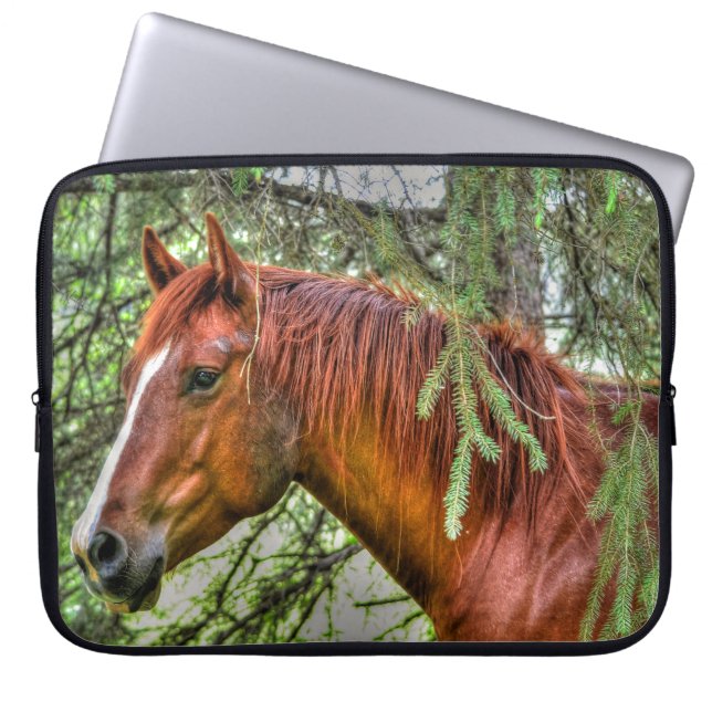 Capa Para Notebook Red Dun Horse e Forest Animal-lover Foto (Frente)