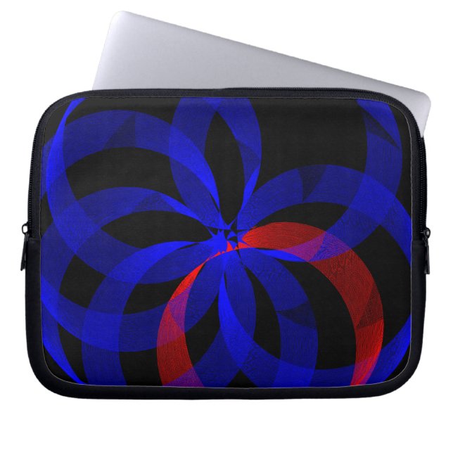 Capa Para Notebook Red Revolving Accent Geometric Electronics Bag (Frente)