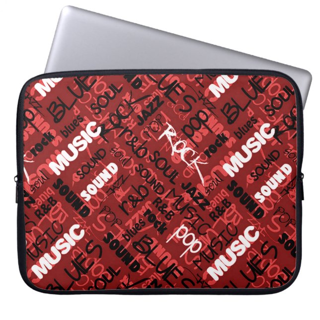 Capa Para Notebook Red Rock Pop R & B Music Bolsa de laptop (Frente)