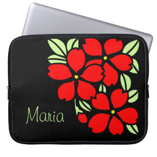 Capa Para Notebook Red Sakura Japan Floral Kimono