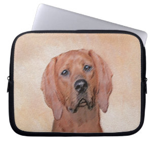 Capa Para Notebook Redbone Coonhound Painting - Arte De Cachorro Orig