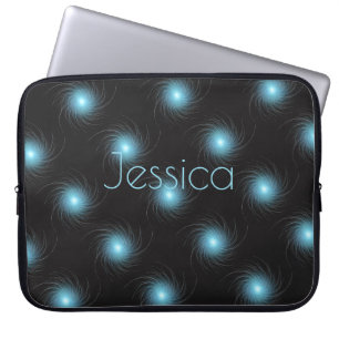 Capa Para Notebook Redemoinhos azuis do Fractal