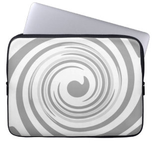 Capa Para Notebook Redemoinhos Modernos em Capinha de Laptop Cinza