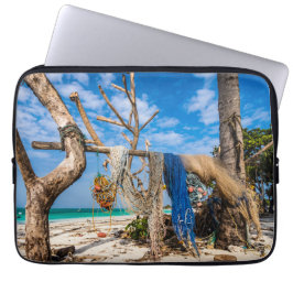 Capa Para Notebook Redes de pesca que secam na praia