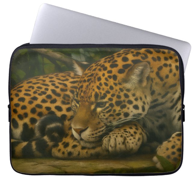 Capa Para Notebook Reflexão sobre Jaguar - Impressão de Arte sobre Se (Frente)