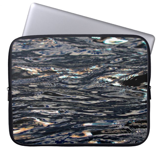 Capa Para Notebook Reflexo de ondas de água lago (Frente)