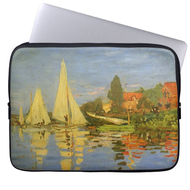 Capa Para Notebook Regata em Argenteuil de Claude Monet (Frente)