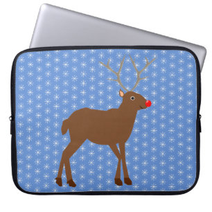 Capa Para Notebook Reinado de Natal bonito com Nariz Vermelho 
