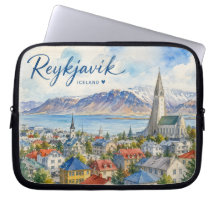Reiquiavique Islândia souvenir aquarela