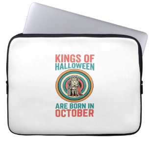 Capa Para Notebook Reis Do Halloween Outubro Aniversário Camisa Vinta