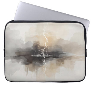 Capa Para Notebook Relâmpago Abstrato em Neutros Impressão