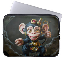 Capa Para Notebook Relógio Guardião da Caverna – O Macaco Sussurrante