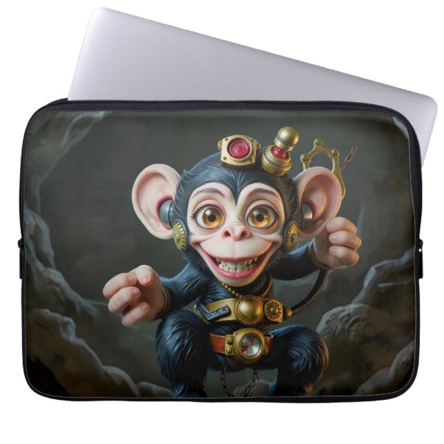 Capa Para Notebook Relógio Guardião da Caverna – O Macaco Sussurrante (Frente)